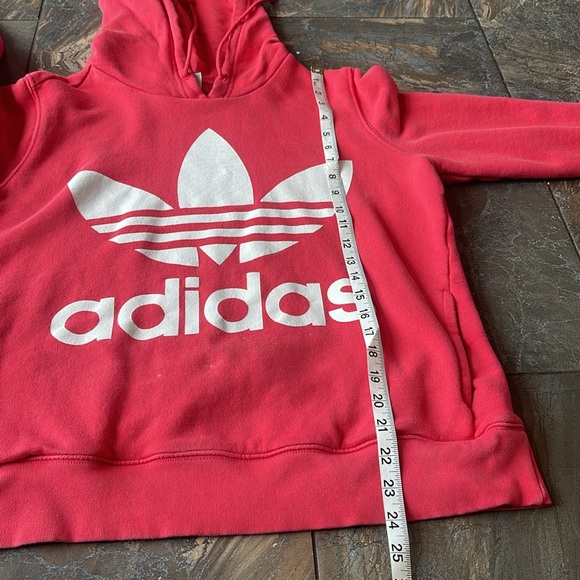 Adidas Originals Women's Adicolor Trefoil Hoodie - Size Large Power Pink - Picture 9 of 12